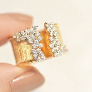 Zara 18K Yellow Gold Plated Ring Size 9 New